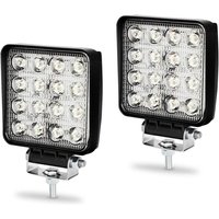 Led Arbeitsscheinwerfer 48W led Scheinwerfer Rechteck IP67 Wasserdicht 12V 24V für LKW.Offroad. suv. ATV.traktor Rückfahrscheinwerfer 2 Stück von TOLLETOUR