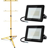 Swanew led Fluter mit Stativ Strahler Baustrahler IP66 Flutlicht Arbeitsleuchten für Garten Hof Hinterhof 2X100W Warmweiß Swanew led Fluter mit Stativ Strahler Baustrahler IP66 Flutlicht Arbeitsleuchten für Garten Hof Hinterhof 2X100W Warmweiß von TOLLETOUR