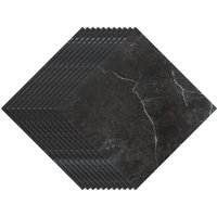 Tolletour - Vinylboden.PVC Bodenbelag.Selbstklebende Fliesen.Marmoreffekt.Schwarz.ca.1m²/11 Fliesen - Schwarz von TOLLETOUR