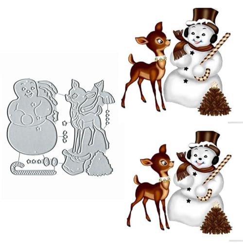 Stanzschablonen für Weihnachten, Schneemann, Hirsch, Hirsch, Schneeflocke, Lampe, Stanzschablonen, DIY, Scrapbooking, dekoratives Prägepapier, Scrapbooking, Kartenherstellung von TOLOVIS