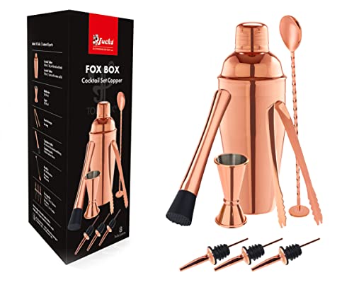 Bar-Set Kupfer Optik - 8 tlg. in Geschenkbox von TOM FOX