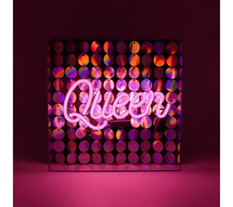 TOM NEON Dekolicht "Queen" Glas Neon Box Neonlampe Stimmungslicht, TOM NEON, Neon, Pink, Handgefertigt TOM NEON Dekolicht "Queen" Glas Neon Box Neonlampe Stimmungslicht, TOM NEON, Neon, Pink, Handgefertigt von TOM NEON