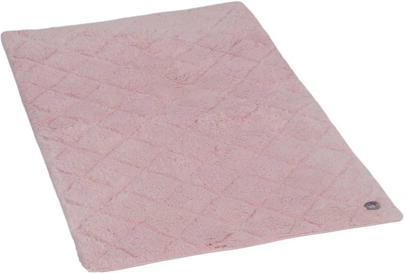 TOM TAILOR HOME Badematte Cotton Diamond, Höhe 20 mm, rutschhemmend beschichtet, fußbodenheizungsgeeignet, strapazierfähig, Baumwolle, quadratisch, Uni Farben, Pastell Farben, Rauten, reine Baumwolle, weich & kuschelig von TOM TAILOR HOME