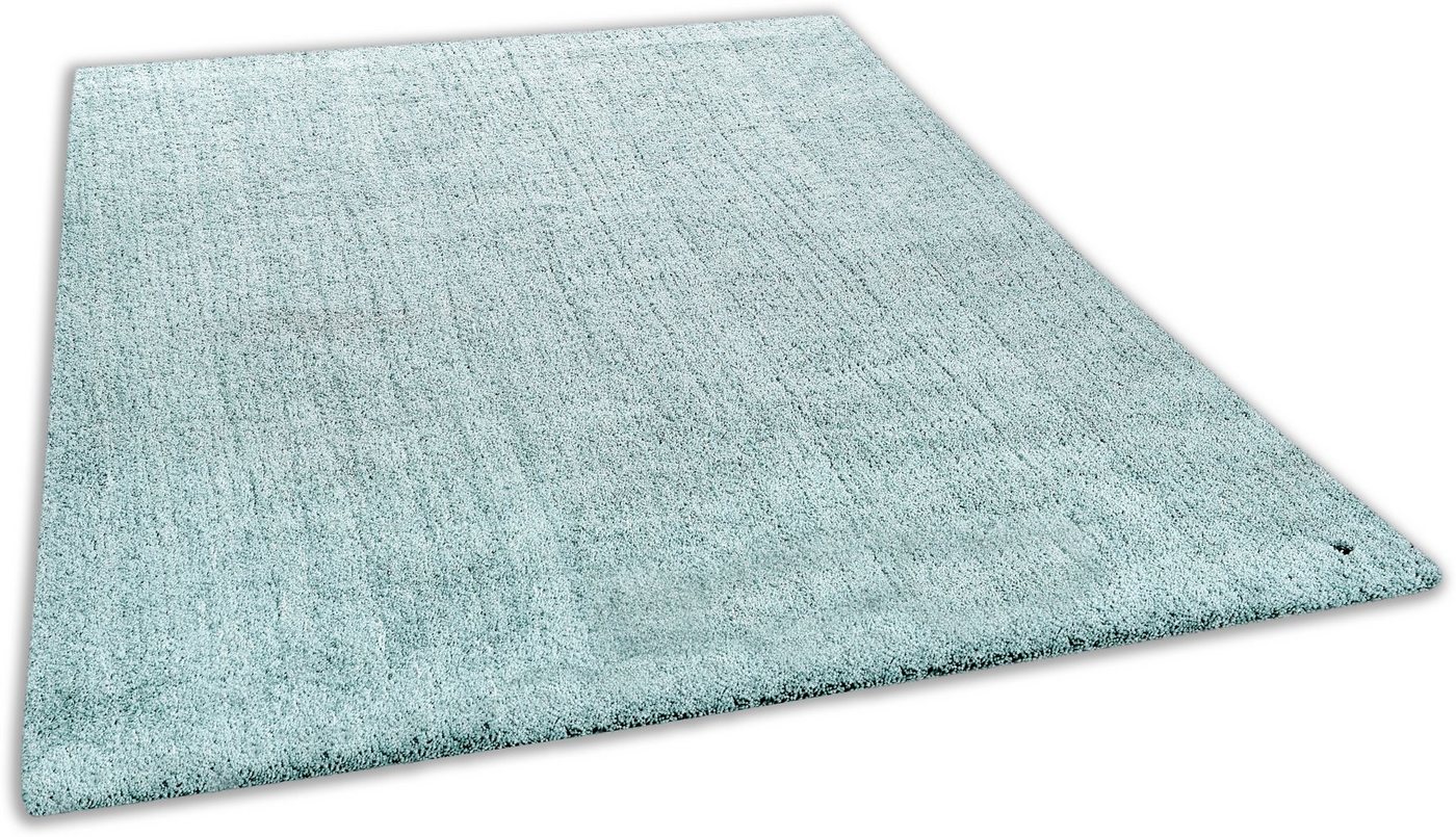 Hochflor-Teppich Shaggy Teppich Cozy, TOM TAILOR HOME, rechteckig, Höhe: 25 mm, Uni Farben, auch in Pastell Farben, ideal im Wohnzimmer & Schlafzimmer von TOM TAILOR HOME