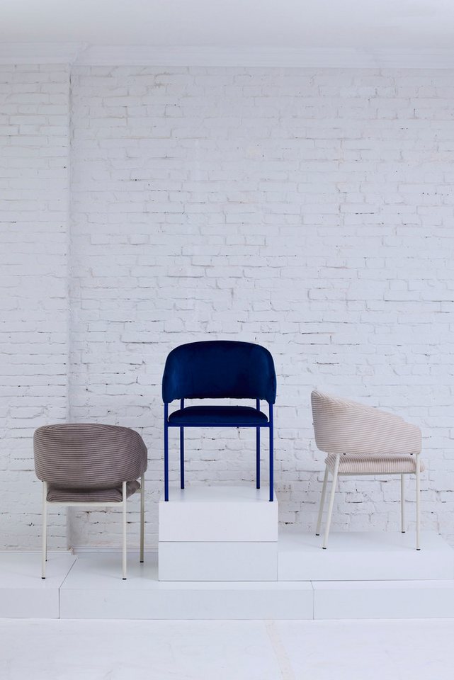 TOM TAILOR HOME Armlehnstuhl EMBRACE ARMCHAIR (Set, 2 St), Esszimmerstuhl, mit Armlehnen, 4-Fußgestell, Rückenausschnitt von TOM TAILOR HOME