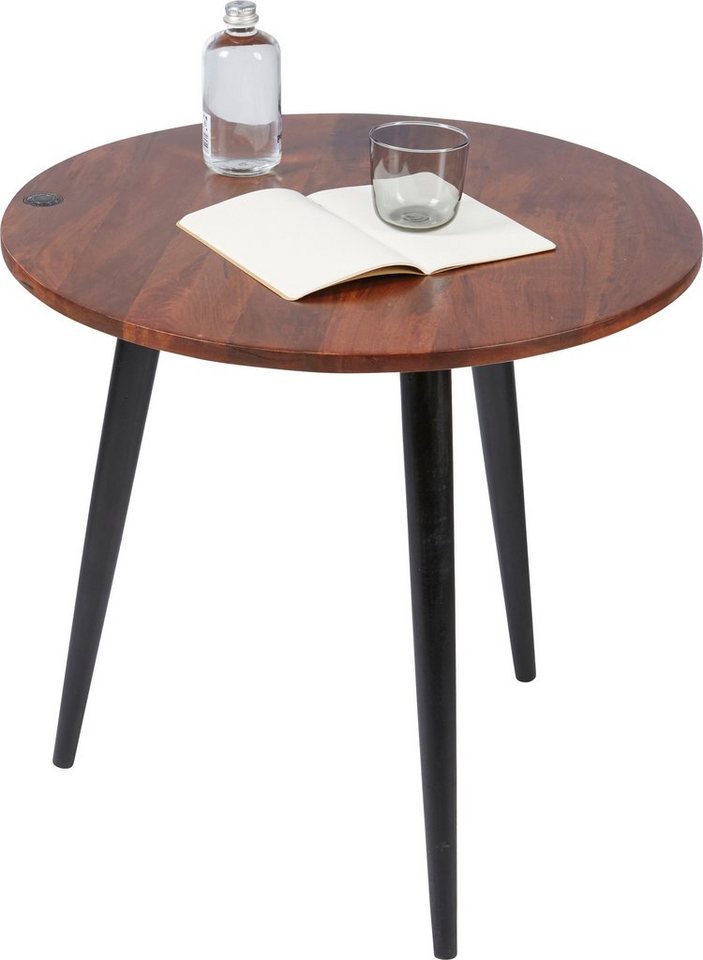 TOM TAILOR HOME Beistelltisch T-WOOD TABLE HIGH, Beistelltisch mit Knopfdetail, dunkles Mangoholz und schwarze Beine TOM TAILOR HOME Beistelltisch T-WOOD TABLE HIGH, Beistelltisch mit Knopfdetail, dunkles Mangoholz und schwarze Beine von TOM TAILOR HOME