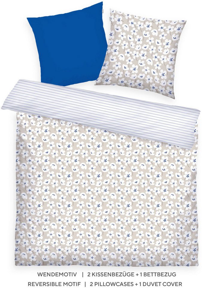 TOM TAILOR HOME Bettwäsche FRESH FLOWERS 135x200cm, 155x220cm oder 200x220cm, Renforcé, 3 teilig, new bedroom, mit farbigem Markenreißverschluss TOM TAILOR HOME Bettwäsche FRESH FLOWERS 135x200cm, 155x220cm oder 200x220cm, Renforcé, 3 teilig, new bedroom, mit farbigem Markenreißverschluss von TOM TAILOR HOME