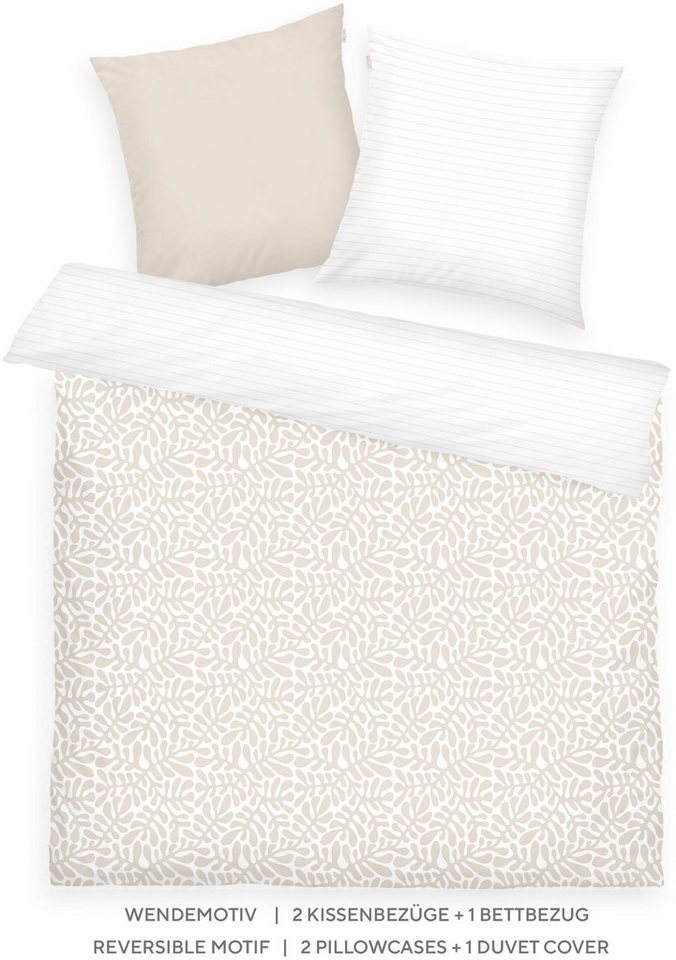 TOM TAILOR HOME Bettwäsche ORGANIC LEAVES in Gr. 135x200cm, 155x220cm oder 200x220cm, Renforcé, 3 teilig, new bedroom, mit farbigem Markenreißverschluss TOM TAILOR HOME Bettwäsche ORGANIC LEAVES in Gr. 135x200cm, 155x220cm oder 200x220cm, Renforcé, 3 teilig, new bedroom, mit farbigem Markenreißverschluss von TOM TAILOR HOME
