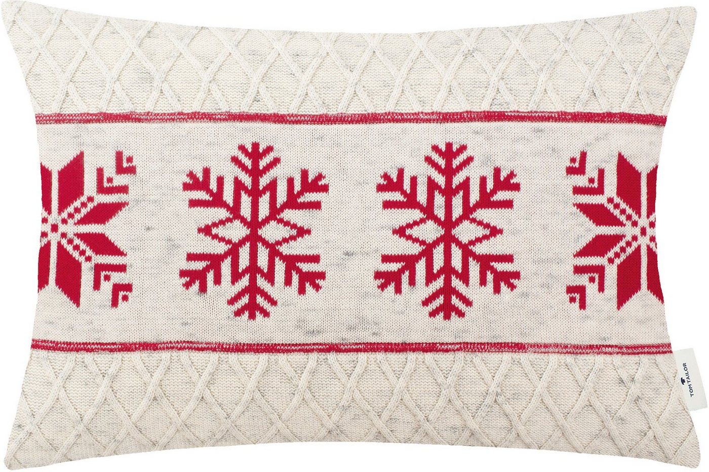 TOM TAILOR HOME Dekokissen Scandi Snowflake, Kissenhülle ohne Füllung, 1 Stück von TOM TAILOR HOME