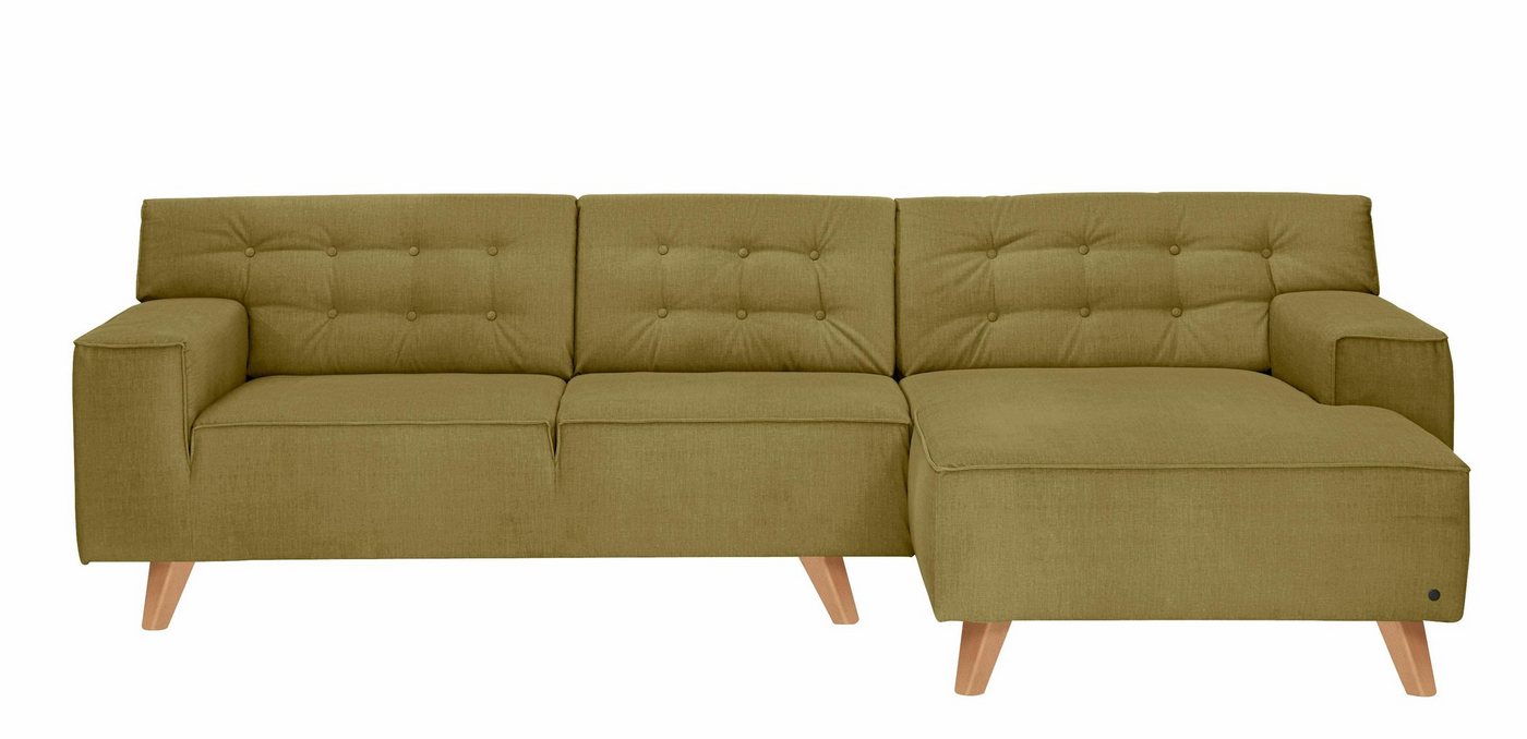 TOM TAILOR HOME Ecksofa NORDIC CHIC, mit Recamiere, im Retrolook, Füße Buche natur von TOM TAILOR HOME