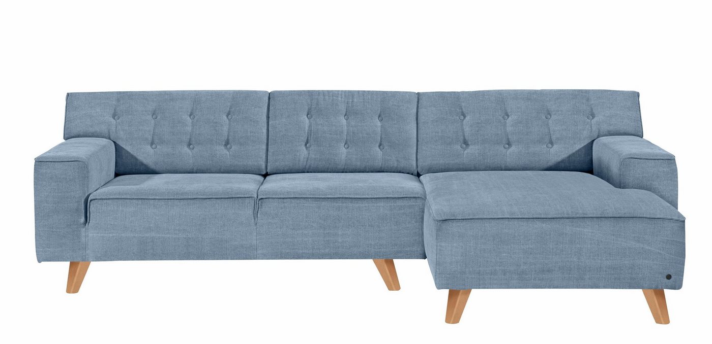 TOM TAILOR HOME Ecksofa NORDIC CHIC, mit Recamiere, im Retrolook, Füße Buche natur von TOM TAILOR HOME