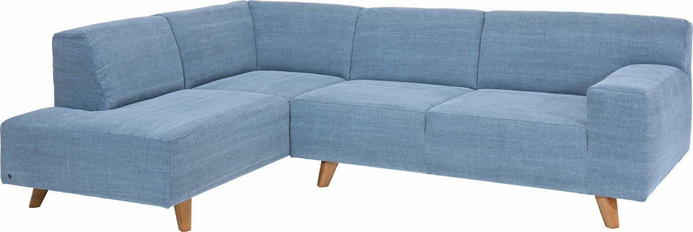 TOM TAILOR HOME Ecksofa NORDIC PURE, mit Ottomane, im Retrolook, Füße Buche natur von TOM TAILOR HOME