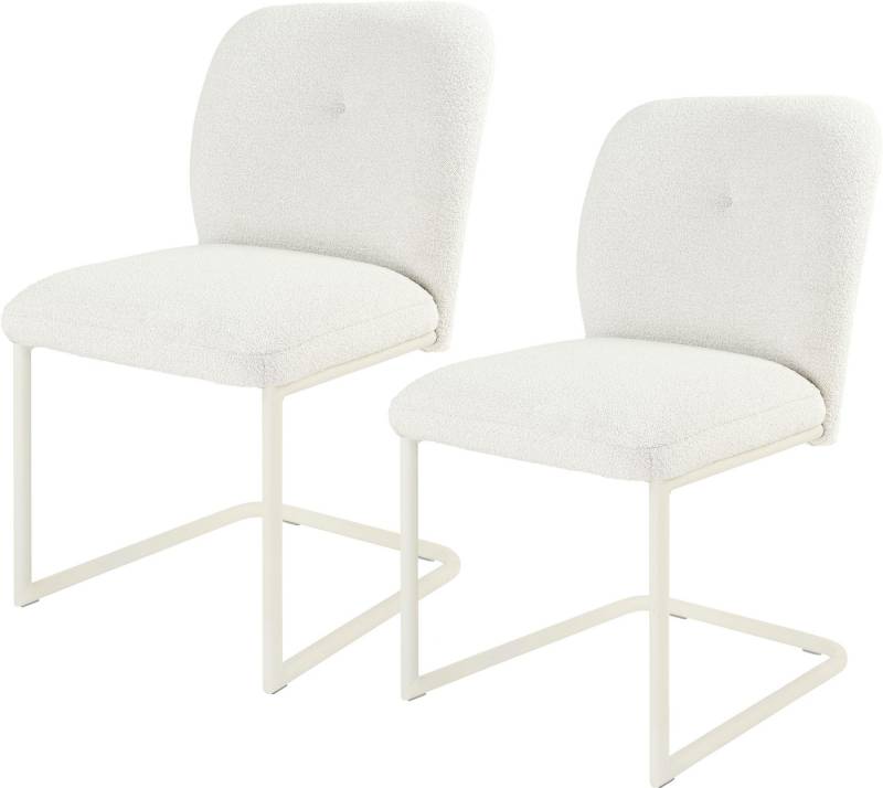 TOM TAILOR HOME Freischwinger PEBBLE CHAIR (Set, 2 St), Esszimmerstuhl, Freischwinger, 140 kg belastbar, Rundrohrgestell von TOM TAILOR HOME