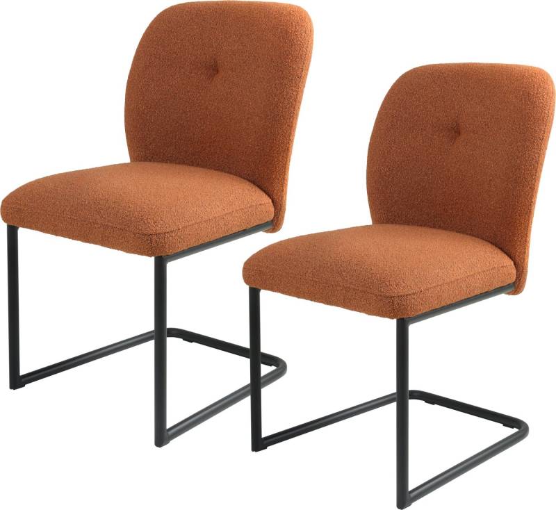 TOM TAILOR HOME Freischwinger PEBBLE CHAIR (Set, 2 St), Esszimmerstuhl, Freischwinger, 140 kg belastbar, Rundrohrgestell von TOM TAILOR HOME