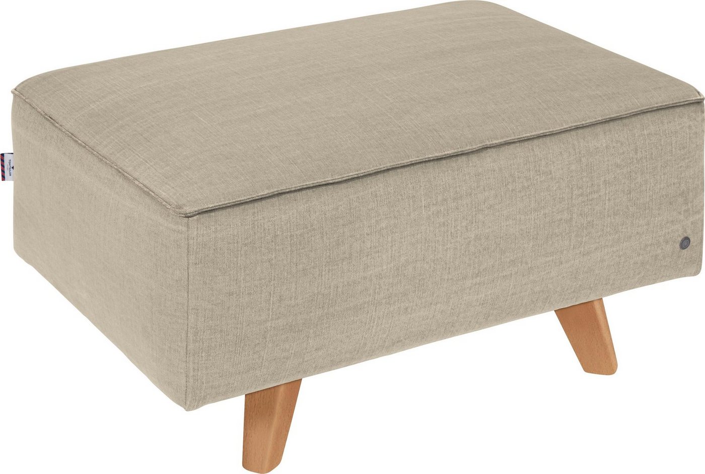 TOM TAILOR HOME Hocker NORDIC CHIC, mit Kedernaht, Breite 85 cm, Füße Buche natur von TOM TAILOR HOME