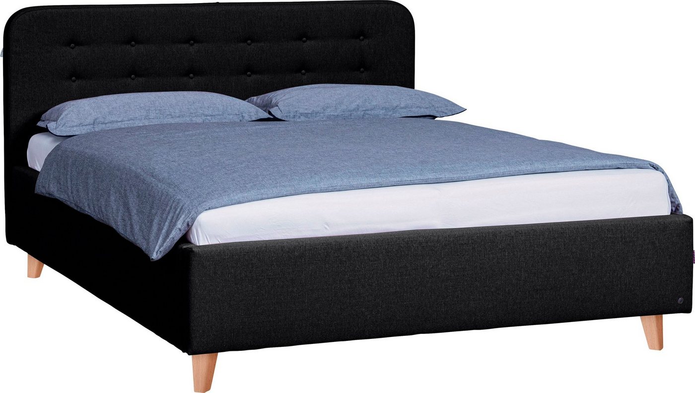 TOM TAILOR HOME Polsterbett NORDIC BED, mit Knopfheftung im Kopfteil, Füße Buche natur von TOM TAILOR HOME