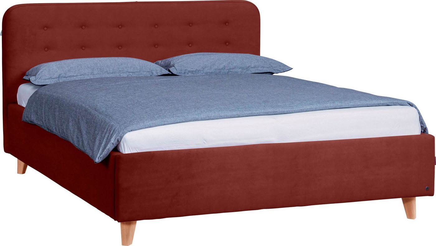 TOM TAILOR HOME Polsterbett NORDIC BED, mit Knopfheftung im Kopfteil, Füße Buche natur von TOM TAILOR HOME