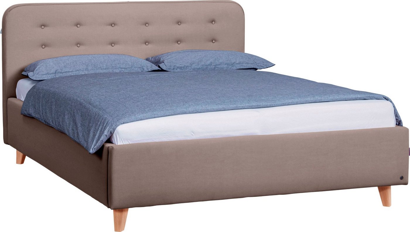 TOM TAILOR HOME Polsterbett NORDIC BED, mit Knopfheftung im Kopfteil, Füße Buche natur von TOM TAILOR HOME