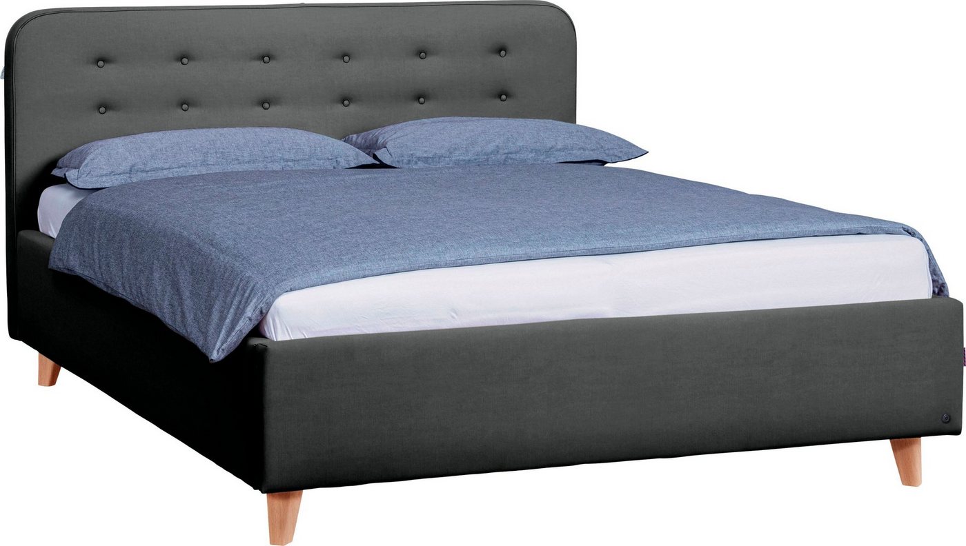 TOM TAILOR HOME Polsterbett NORDIC BED, mit Knopfheftung im Kopfteil, Füße Buche natur von TOM TAILOR HOME