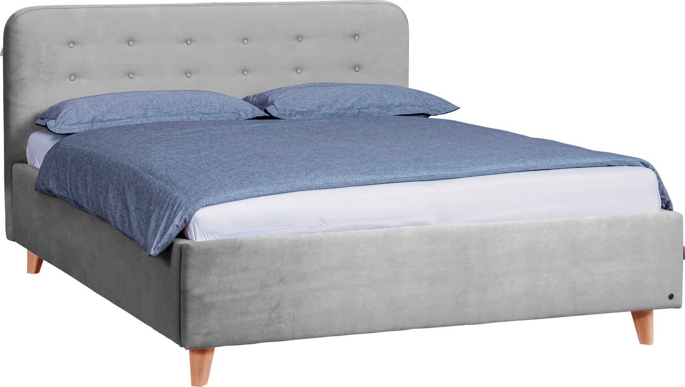 TOM TAILOR HOME Polsterbett NORDIC BED, mit Knopfheftung im Kopfteil, Füße Buche natur von TOM TAILOR HOME