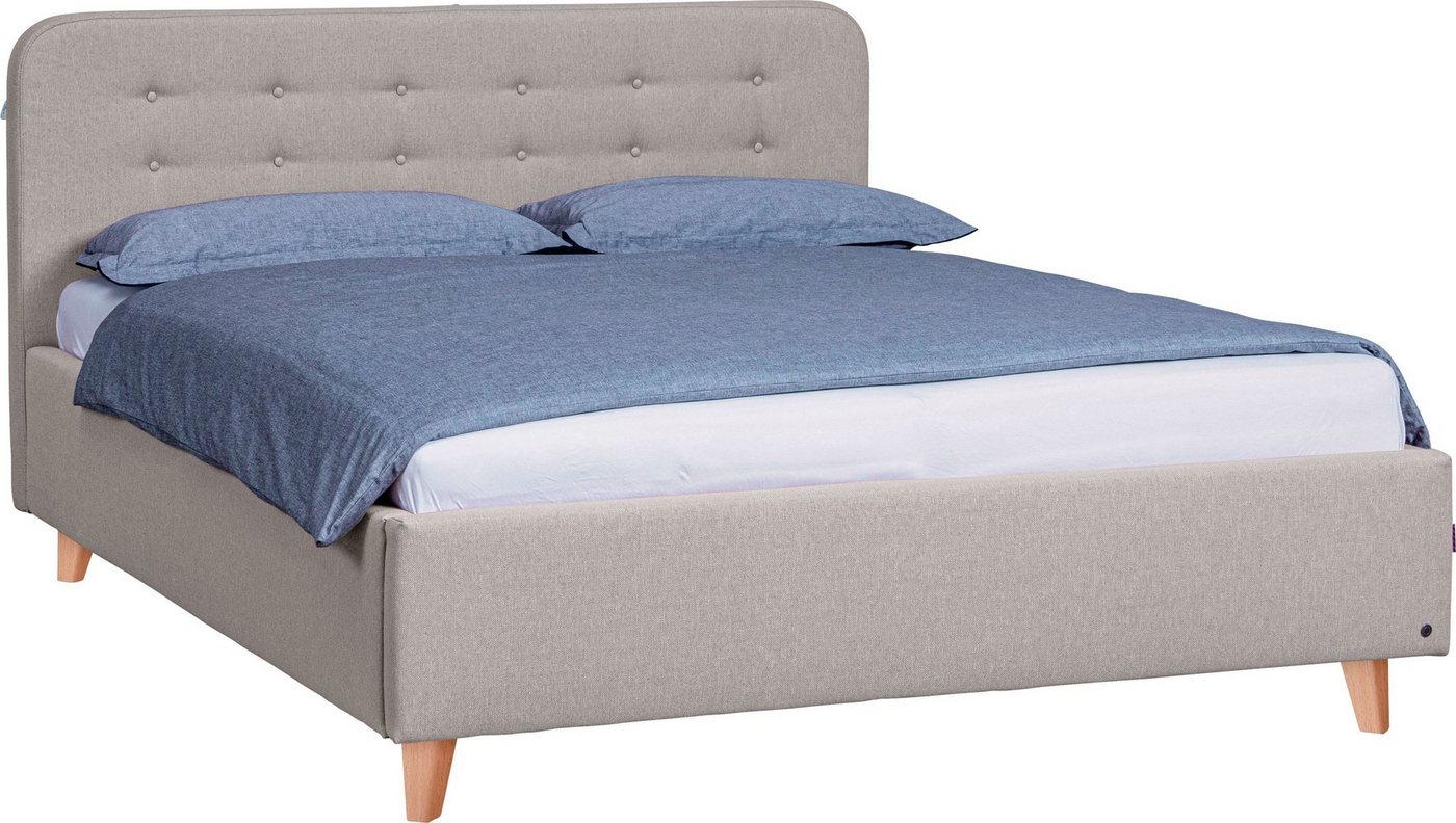 TOM TAILOR HOME Polsterbett NORDIC BED, mit Knopfheftung im Kopfteil, Füße Buche natur von TOM TAILOR HOME