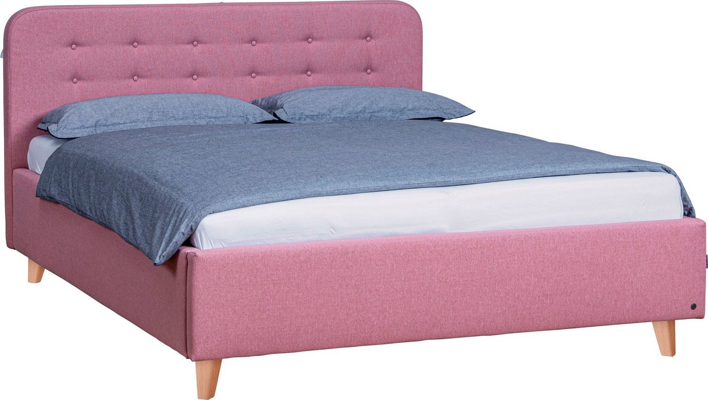 TOM TAILOR HOME Polsterbett NORDIC BED, mit Knopfheftung im Kopfteil, Füße Buche natur von TOM TAILOR HOME