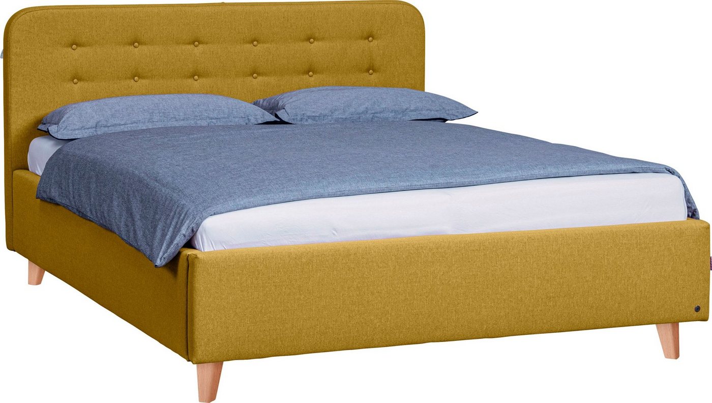 TOM TAILOR HOME Polsterbett NORDIC BED, mit Knopfheftung im Kopfteil, Füße Buche natur von TOM TAILOR HOME