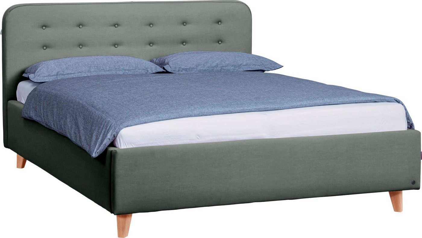 TOM TAILOR HOME Polsterbett NORDIC BED, mit Knopfheftung im Kopfteil, Füße Buche natur von TOM TAILOR HOME