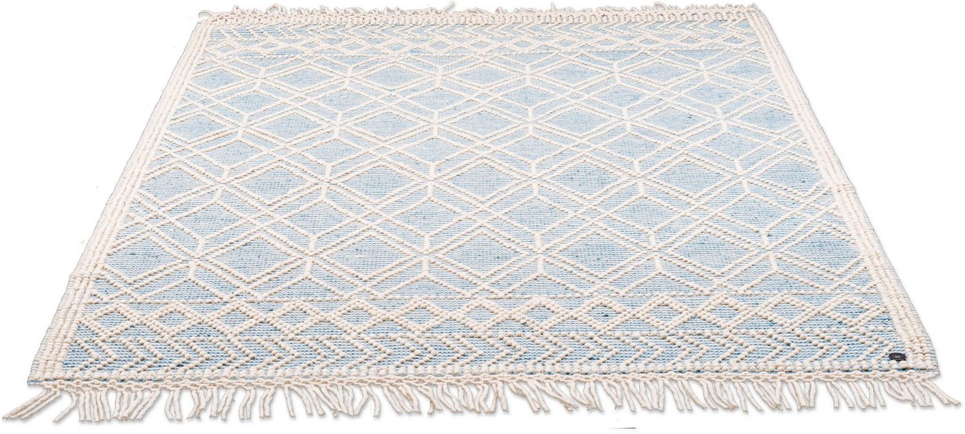 Teppich Colored Macrame, TOM TAILOR HOME, rechteckig, Höhe: 10 mm, Handweb Teppich, reine Wolle, handgewebt, mit Fransen, Scandi Design von TOM TAILOR HOME