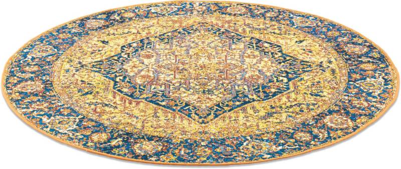 TOM TAILOR HOME Teppich Funky Outdoor Orient One, rund, Höhe: 5 mm, Flachgewebe, Orient-Optik, In- und Outdoor geeignet, Wohnzimmer von TOM TAILOR HOME