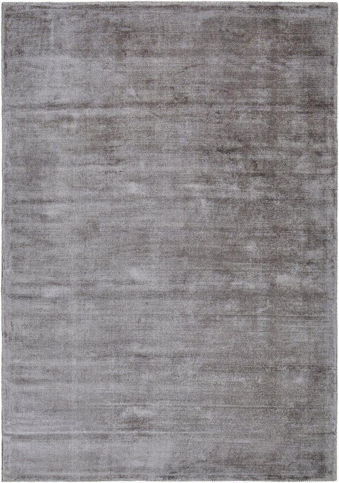 TOM TAILOR HOME Teppich Shine uni, rechteckig, Höhe: 8 mm, Handweb Teppich, 100% Viskose, handgewebt, mit elegantem Schimmer von TOM TAILOR HOME