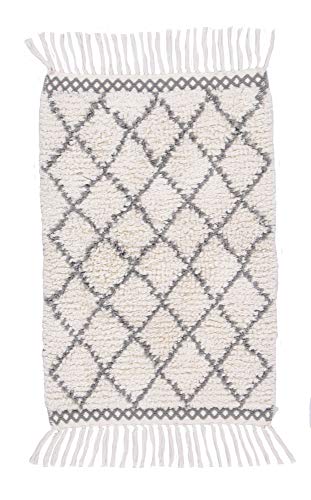 Badezimmerteppich Vintage | Beni Ourain | Badematte | Oekotex | Waschbar | 100% Baumwolle | 60 x 100 cm; Farbe: Weiß Multi | Tom Tailor - Ethno Bath von TOM TAILOR