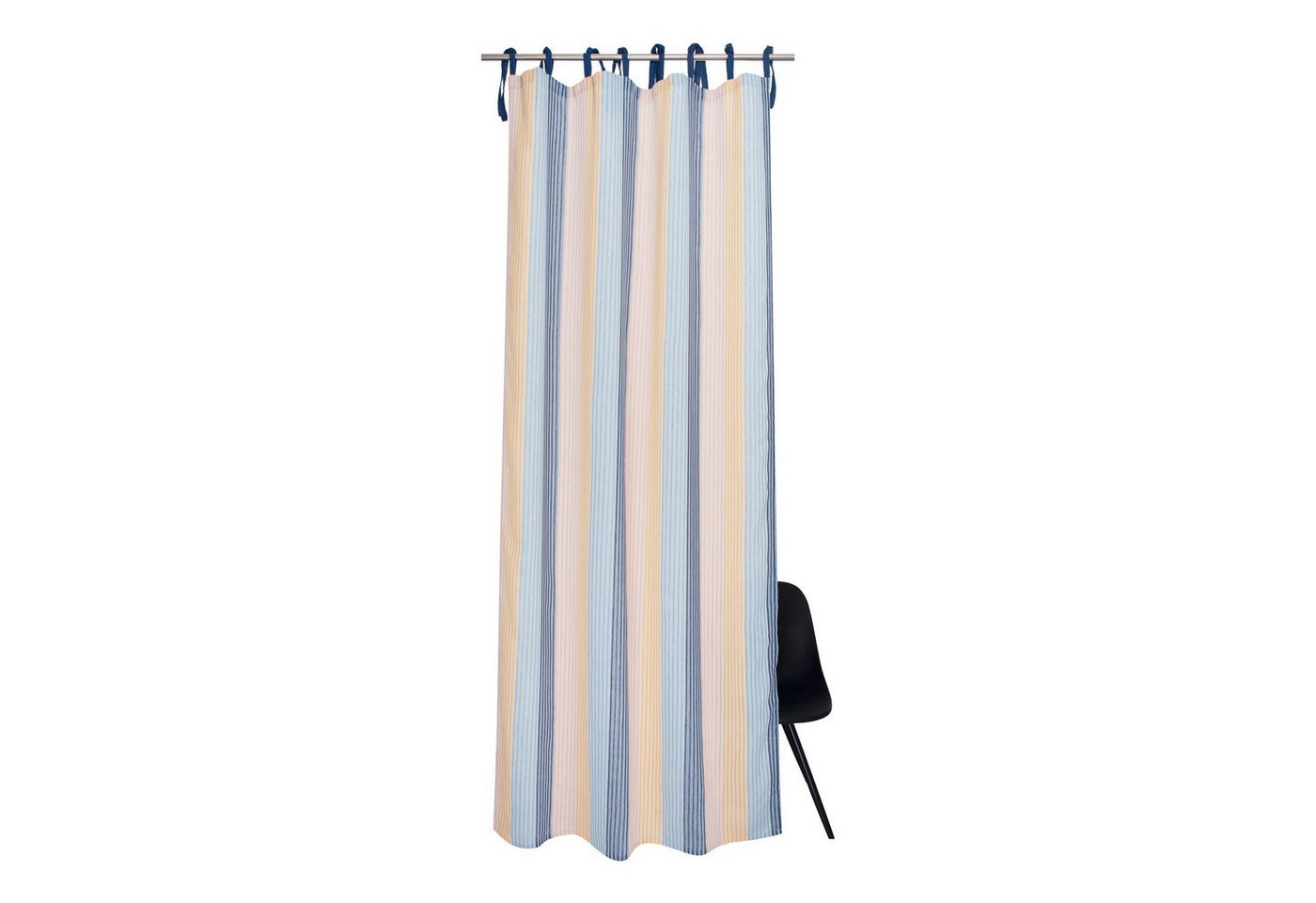 TOM TAILOR Gardine STROKE Halbtransparenter Schlaufenvorhang, (1 St), Polyester, 130 x 250 cm in Multicolor von TOM TAILOR