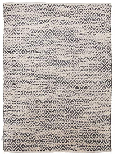 Handwebteppich | beidseitig verwendbar | nachhaltige, ungefärbte Schurwolle und Baumwolle | 85 x 155 cm; Farbe: Grau Beige | Tom Tailor - Smooth Comfort von TOM TAILOR