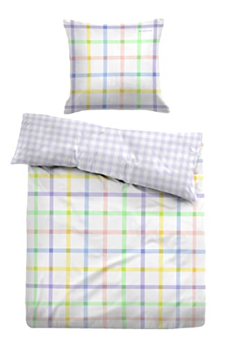 TOM TAILOR 0047697 Bettwäsche Garnitur mit Kopfkissenbezug Linon - Escape 1x 155x220 cm + 1x 80x80 cm, Lavender von TOM TAILOR