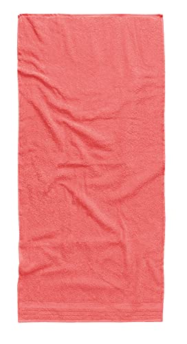 TOM TAILOR 0100111 Frottier Dusch- und Badetuch Uni Basic, gekämmte Baumwolle, stückgefärbt 1x 70x140 cm flamingo von TOM TAILOR