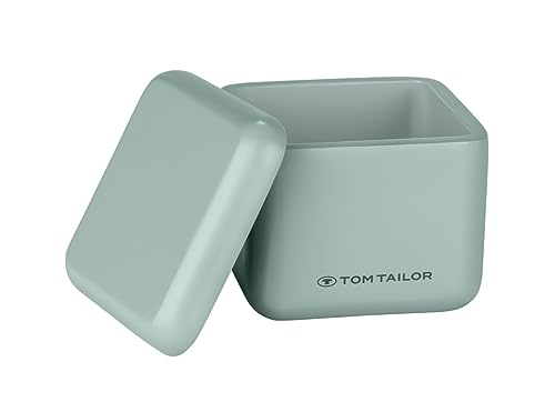 TOM TAILOR Aufbewahrungsdose mit Deckel, dekorative Aufbewahrungsbox für Kosmetik- und Pflegeprodukte, praktischer Organizer für Badezimmer und Küche, Sage von TOM TAILOR