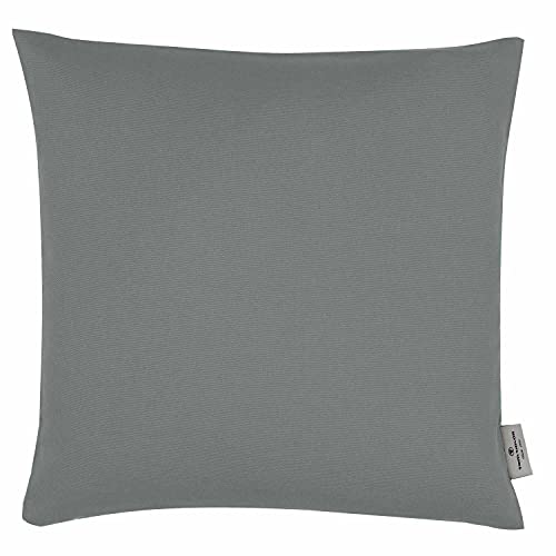 TOM TAILOR Deko Kissen 50x50cm Steingrau - Dove • Zierkissen Kissenbezug • Deko Wohnzimmer • ohne Füllung • 100% Baumwolle von TOM TAILOR