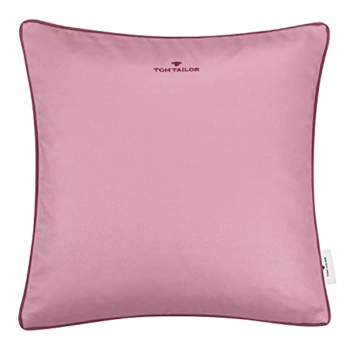 TOM TAILOR Deko Kissen Dove Signature • 2er Set Kissenbezug 40x40 Altrosa • Deko Wohnzimmer • ohne Füllung • Pflegeleichte Kissenhülle von TOM TAILOR