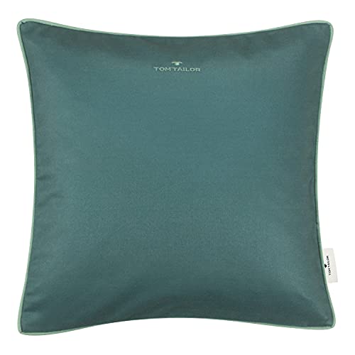 TOM TAILOR Deko Kissen Dove Signature • 2er Set Kissenbezug 40x40 dunkelgrün • Deko Wohnzimmer • ohne Füllung • Pflegeleichte Kissenhülle von TOM TAILOR
