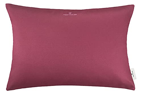 TOM TAILOR Deko Kissen Dove Signature • 2er Set Kissenbezug 40x40 dunkelrot • Deko Wohnzimmer • ohne Füllung • Pflegeleichte Kissenhülle von TOM TAILOR