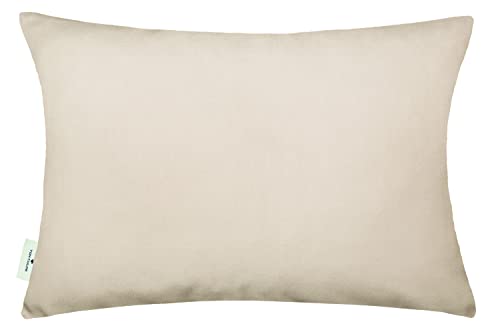 TOM TAILOR Deko Kissen Dove Signature • 2er Set Kissenbezug 40x60 Offwhite-Sand • Deko Wohnzimmer • ohne Füllung • Pflegeleichte Kissenhülle von TOM TAILOR