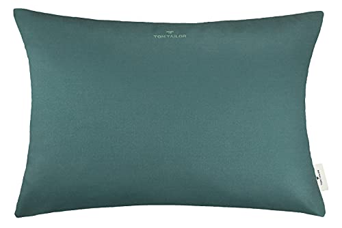 TOM TAILOR Deko Kissen Dove Signature • 2er Set Kissenbezug 40x60 dunkelgrün • Deko Wohnzimmer • ohne Füllung • Pflegeleichte Kissenhülle von TOM TAILOR