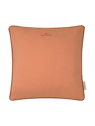 TOM TAILOR Deko Kissen Dove Signature • Kissenbezug 40x40 Coral • Deko Wohnzimmer • ohne Füllung • Pflegeleichte Kissenhülle von TOM TAILOR