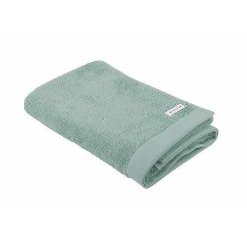 TOM TAILOR Duschtuch, 70x140 cm, 100% Baumwolle/ Frottier, mit zwei Aufhängern und Label mit Logo, COLOR BATH TOWEL Türkis (Fresh Sage) von Herding