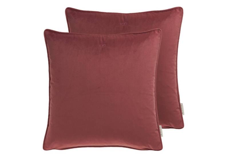 TOM TAILOR Kissenhülle VELVET SIGNATURE Zierkissenhülle, (2 Stück), 45 x 45 cm in Rose von TOM TAILOR