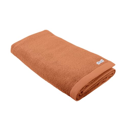 TOM TAILOR Saunatuch, 80x200 cm, 100% Baumwolle/ Frottier, mit zwei Aufhängern und Label mit Logo, COLOR BATH TOWEL Orange (Warm Coral) von Klaus Herding GmbH