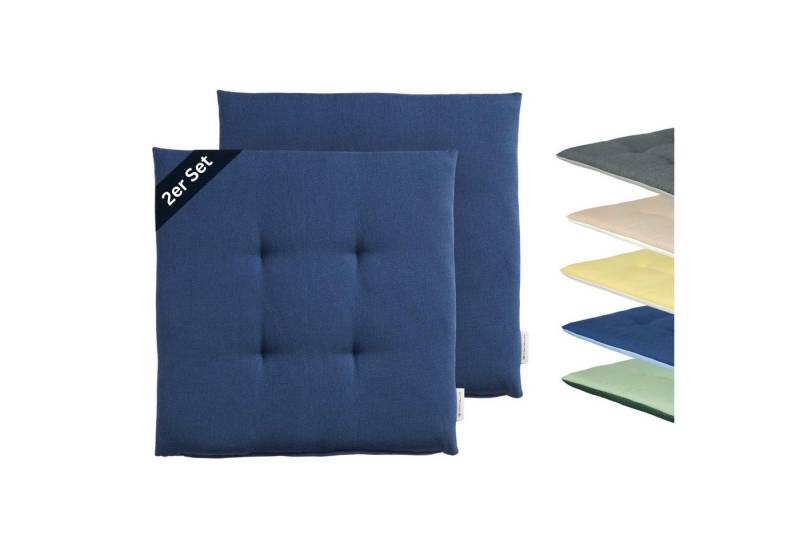 TOM TAILOR Stuhlkissen DOVE CHAIRPAD Outdoor Sitzkissen, 40 x 40 cm in Blau von TOM TAILOR