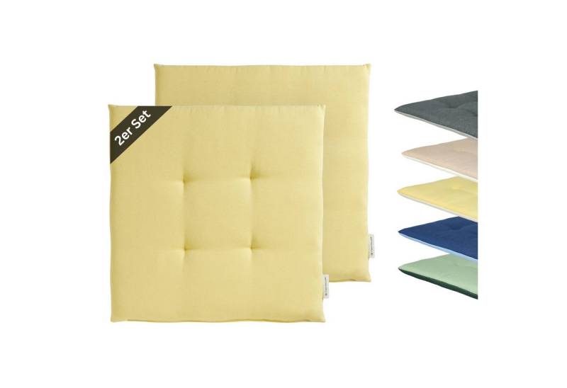 TOM TAILOR Stuhlkissen DOVE CHAIRPAD Outdoor Sitzkissen, 40 x 40 cm in Gelb von TOM TAILOR