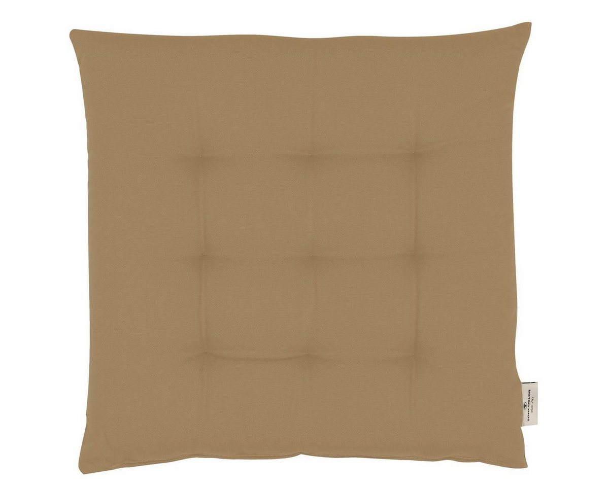 TOM TAILOR Stuhlkissen DOVE Sitzkissen mit 9 Punkt-Steppung, 40 x 40 cm in Beige von TOM TAILOR